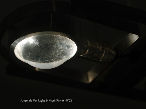 Assembly For Light  • American Photographer Mark Fisher •  Store Lamp Captured While Working The Glass Shows The Tone Light Exposure At High Speed Released From New York 